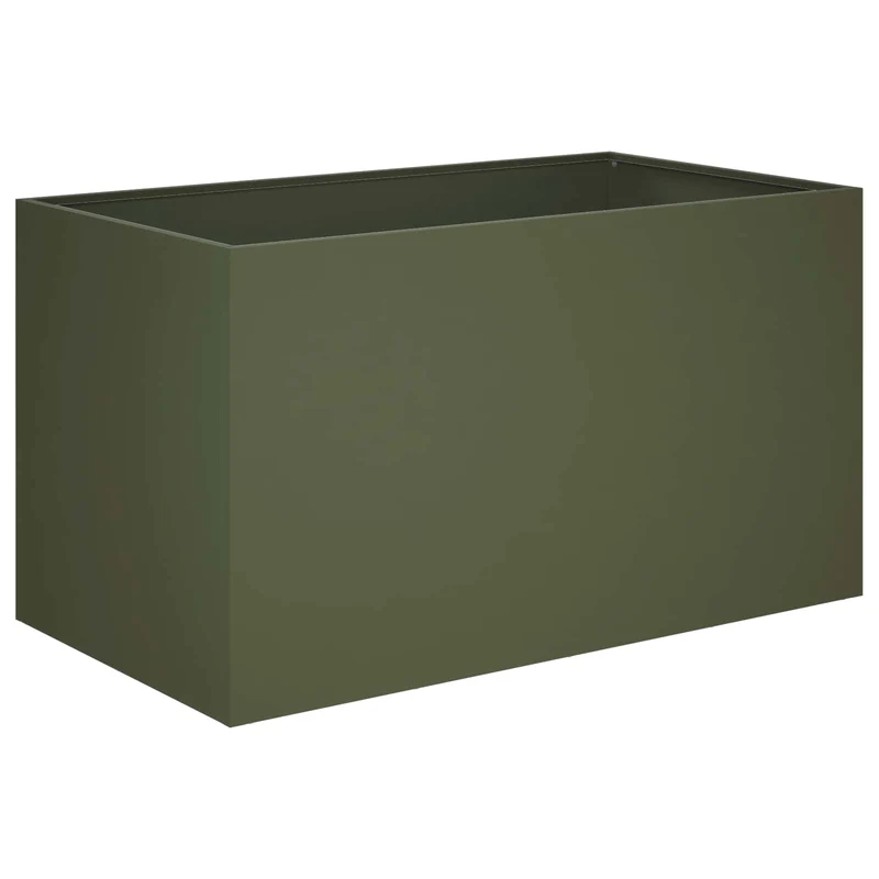 Macetero De Jardín 2 Uds. Verde Oliva 80 X 50 X 50 Cm