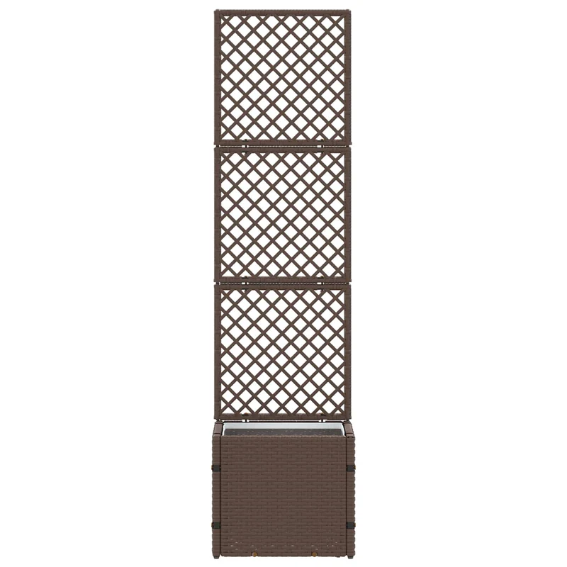 Jardín Enrejado Macetero Marrón 35 X 30 X 135 Cm Metal
