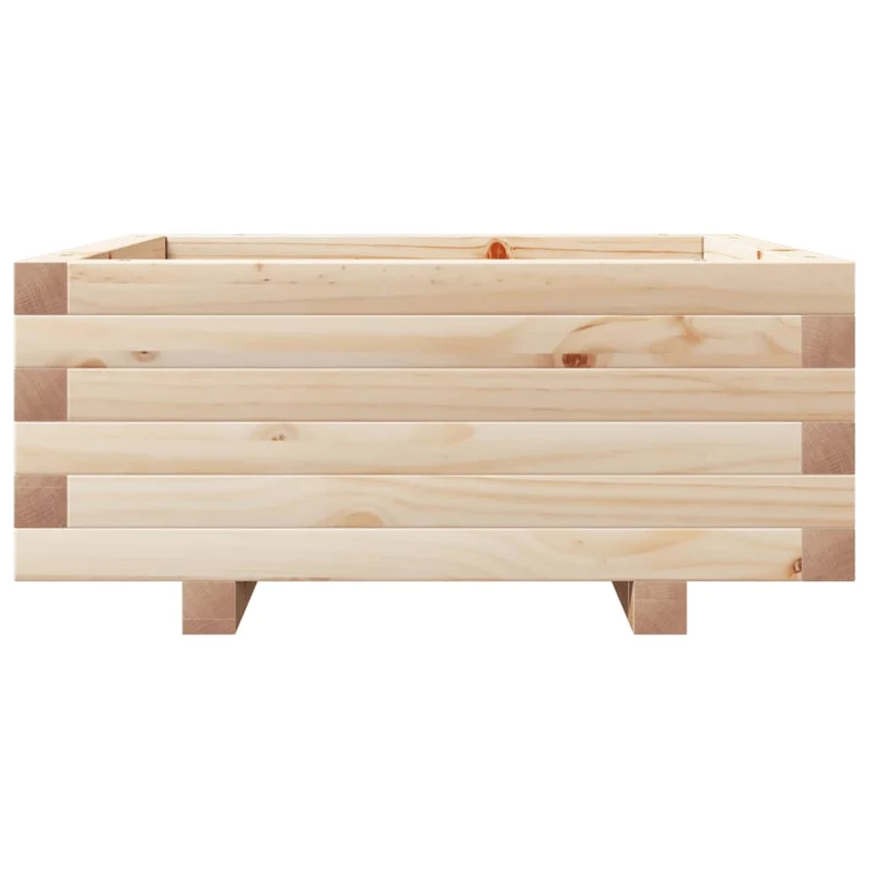 Jardinera De Madera Maciza De Pino 60x60x26,5 Cm