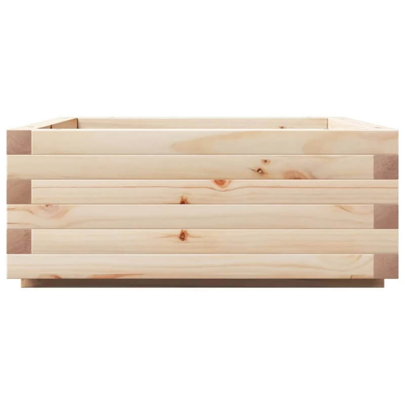 Jardinera De Madera Maciza De Pino 60x60x26,5 Cm