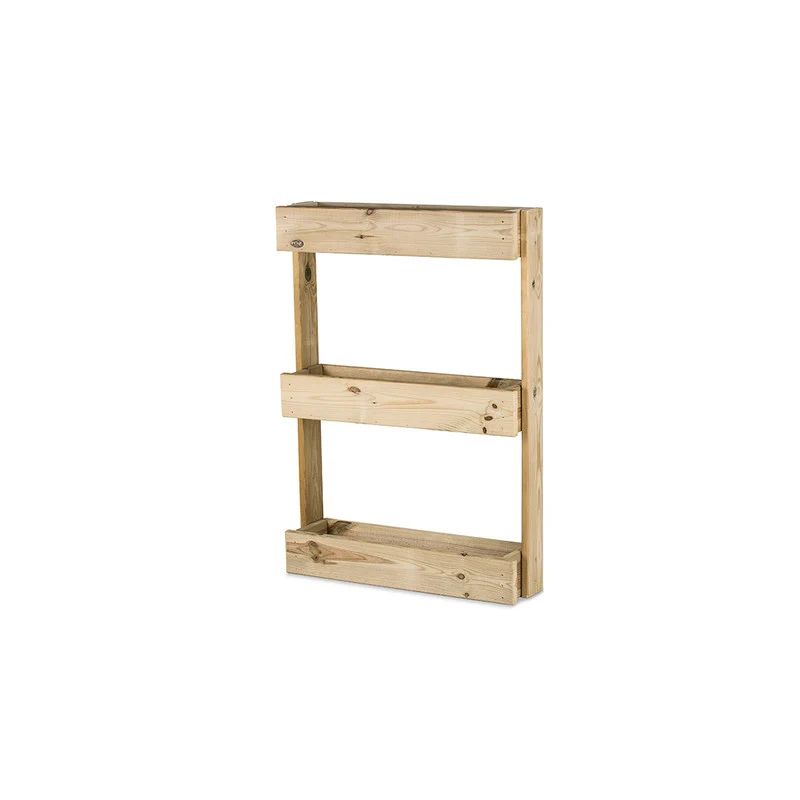 Jardinera Vertical Stand Line Wall 3B Madera Tratada Exterior Hortalia