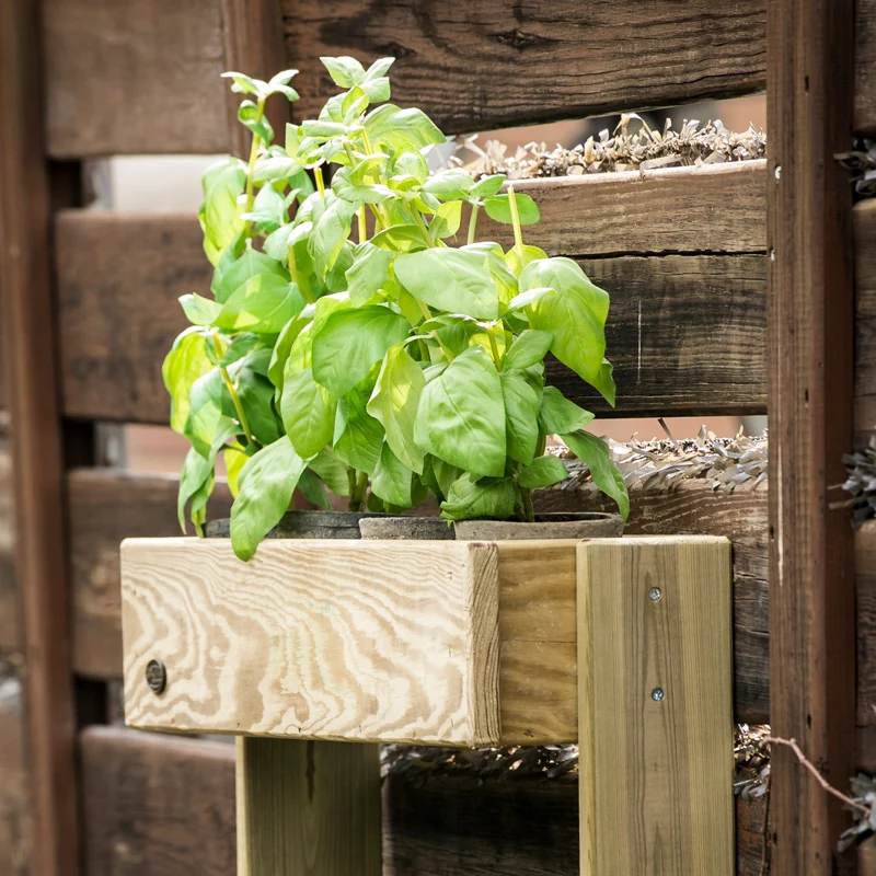 Jardinera Vertical Stand Line Wall 3B Madera Tratada Exterior Hortalia