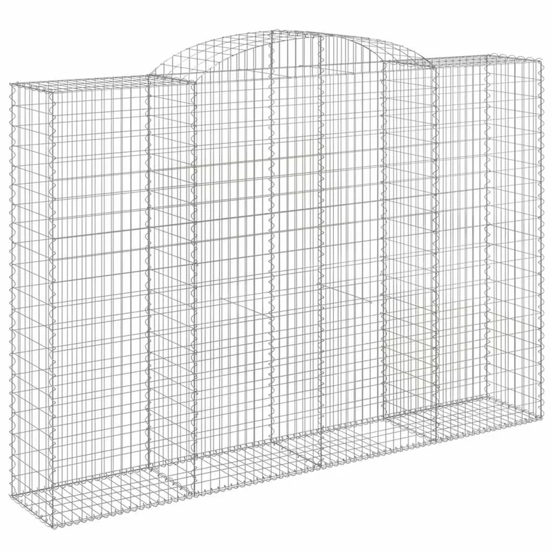 Cestas De Gaviones 12 Uds Forma De Arco Hierro 300x50x200/220cm