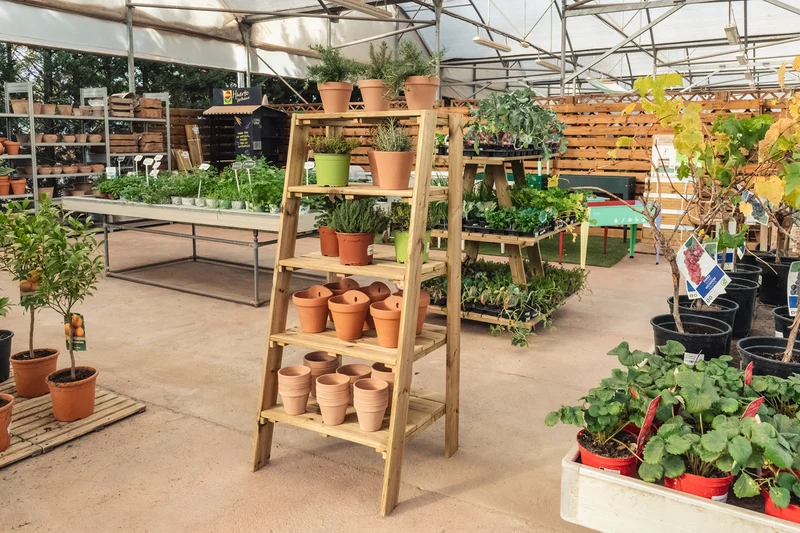 Estantería Expositor De Madera Para Plantas Marion Hortalia