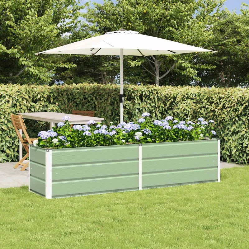 Jardinera Verde Pastel 195 X 50 X 45 Cm Acero Galvanizado