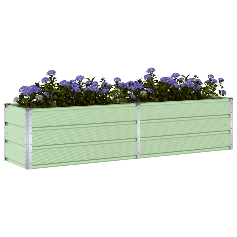 Jardinera Verde Pastel 195 X 50 X 45 Cm Acero Galvanizado