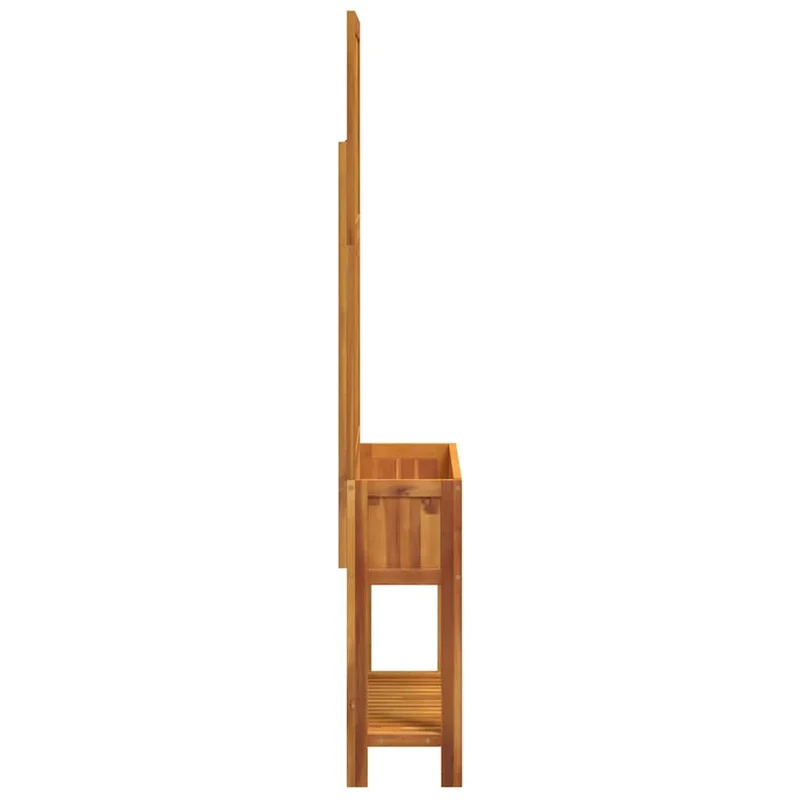 Jardinera Con Enrejado Y Estante Acacia Maciza 100x32x185 Cm