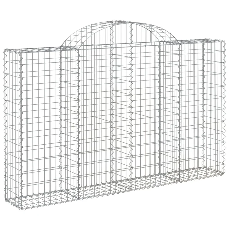 Cestas Gaviones 14 Uds Forma De Arco Hierro 200x30x120/140 Cm