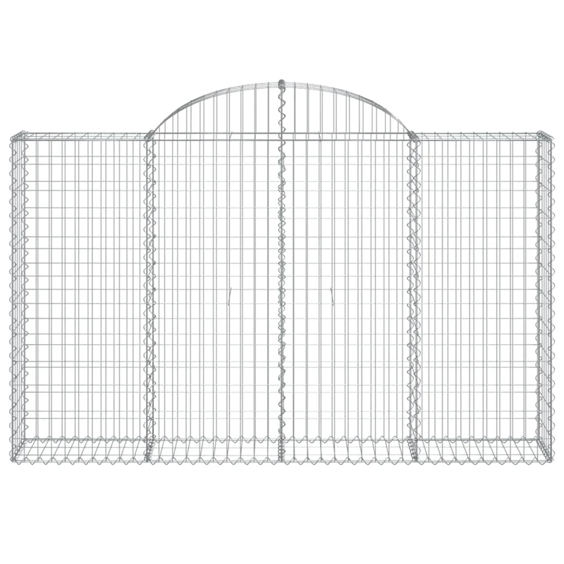 Cestas Gaviones 14 Uds Forma De Arco Hierro 200x30x120/140 Cm