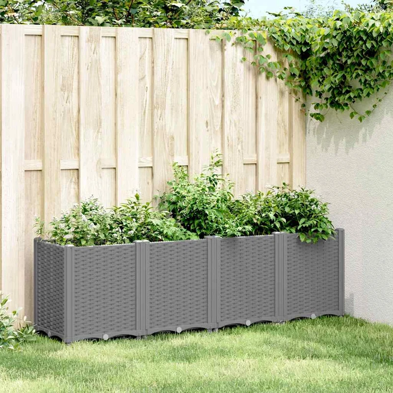 Jardinera Pp Gris Claro 160x40x53 Cm
