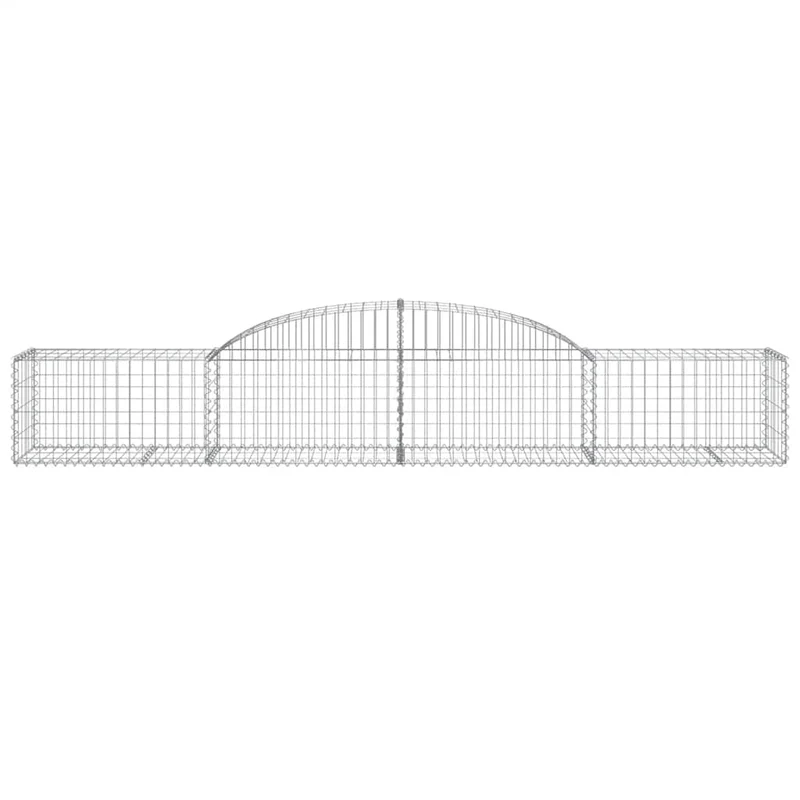 Cestas De Gaviones 2 Uds Forma De Arco Hierro 300x50x40/60 Cm