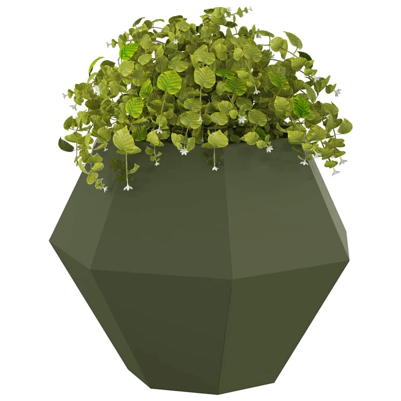 Jardinera Verde Oliva 75 X 75 X 60 Cm Acero