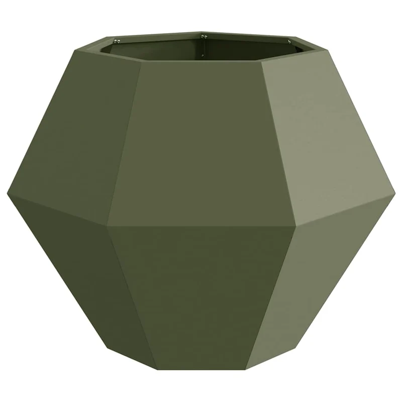 Jardinera Verde Oliva 75 X 75 X 60 Cm Acero