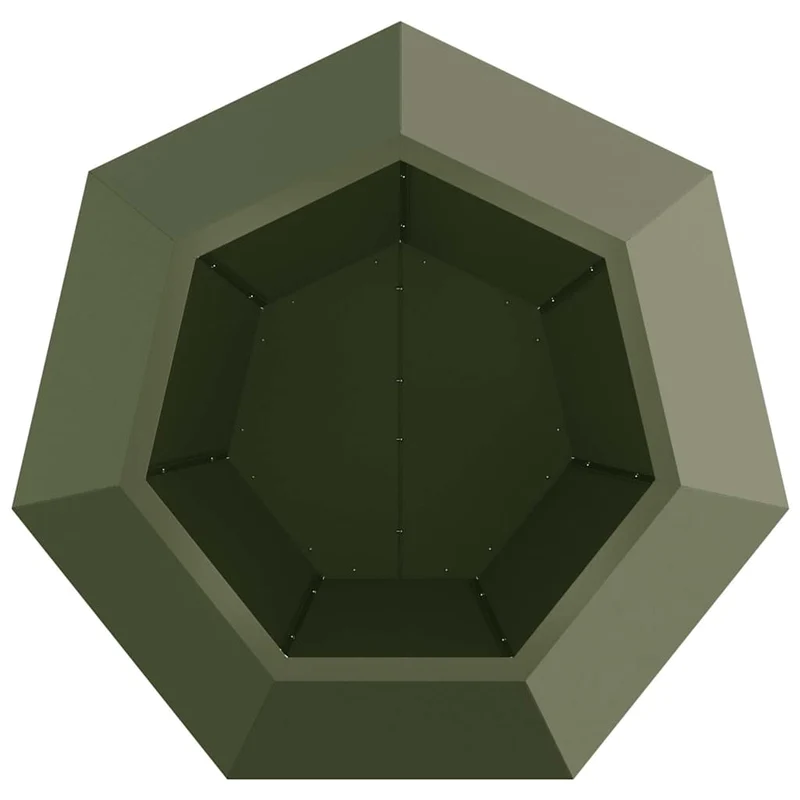 Jardinera Verde Oliva 75 X 75 X 60 Cm Acero