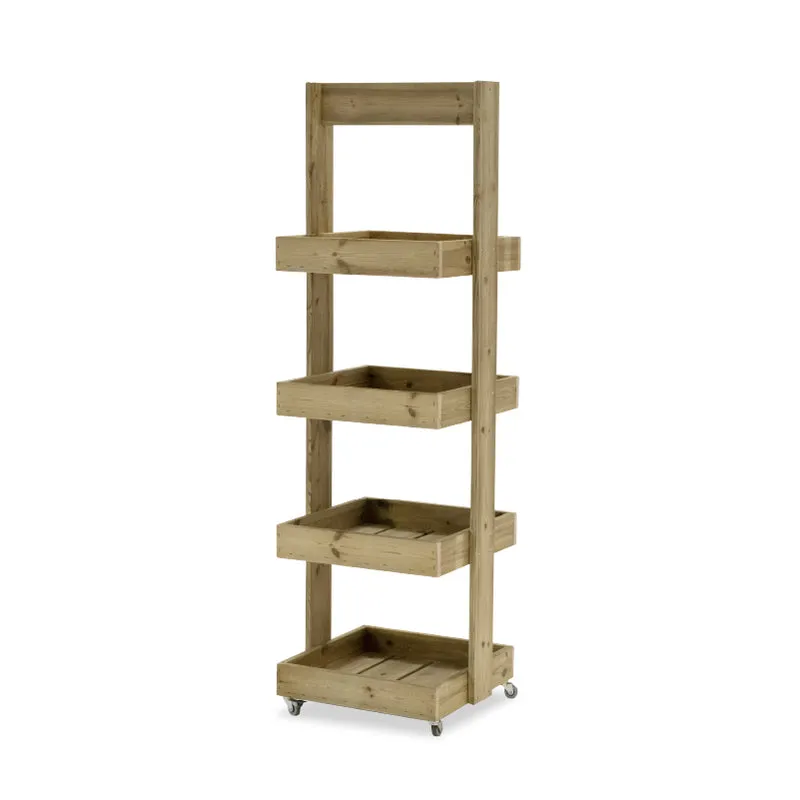 Estantería De Madera Para Plantas Casius 4 Bandejas Hortalia