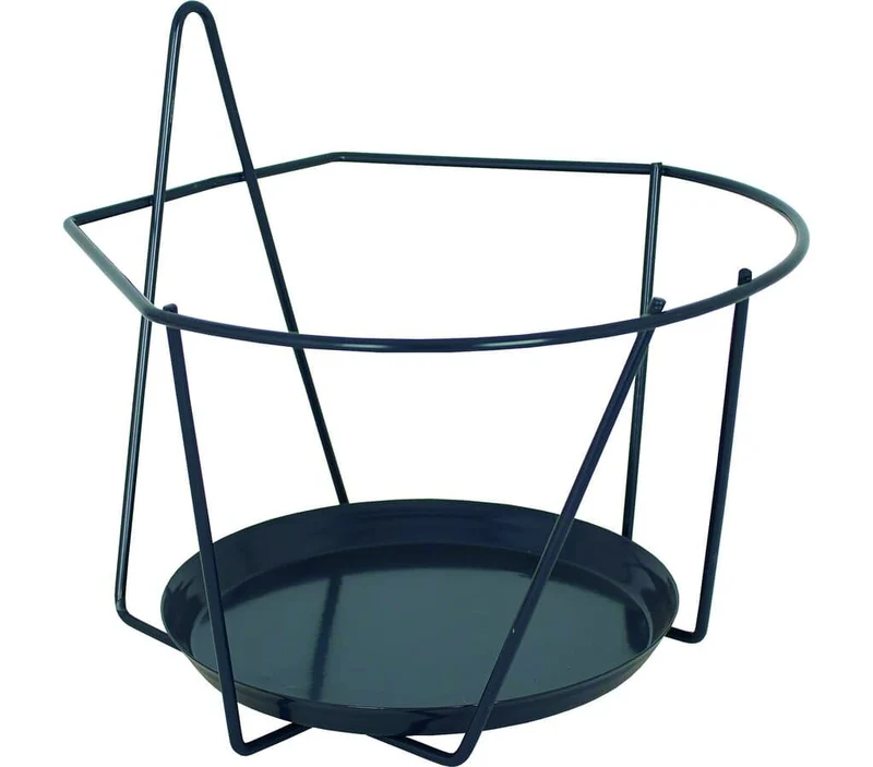 Hierro Pared Con Plato Antracita 22cmx22cm