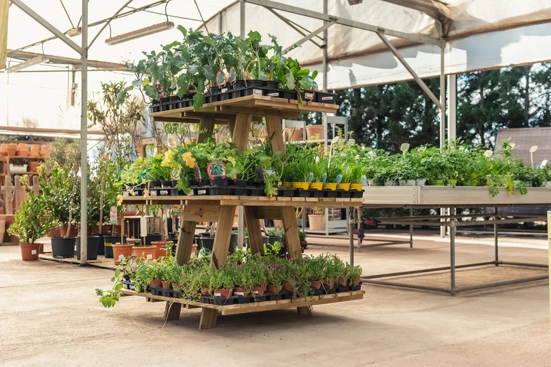 Estantería Expositor De Madera Para Plantas Grow Hortalia