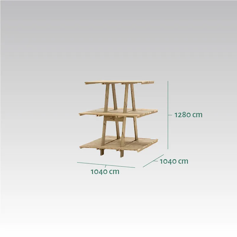 Estantería Expositor De Madera Para Plantas Grow Hortalia