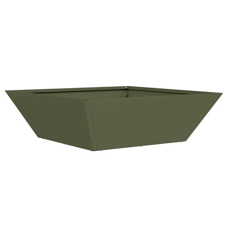 Macetero De Jardín 5 Uds. Verde Oliva 50 X 50 X 15 Cm