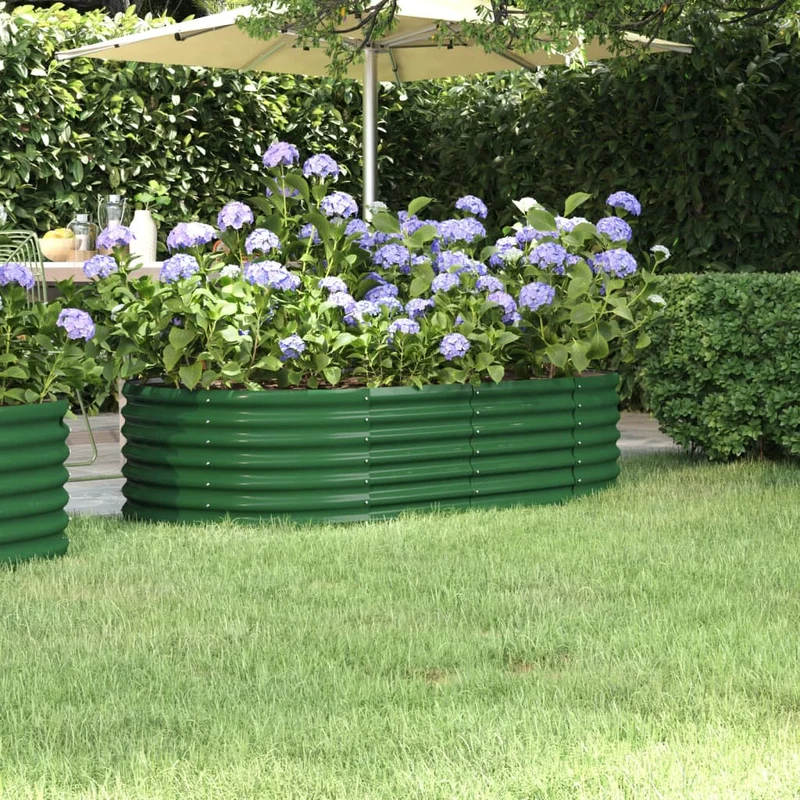 Jardinera Arriate Acero Galvanizado Verde 152x80x36 Cm