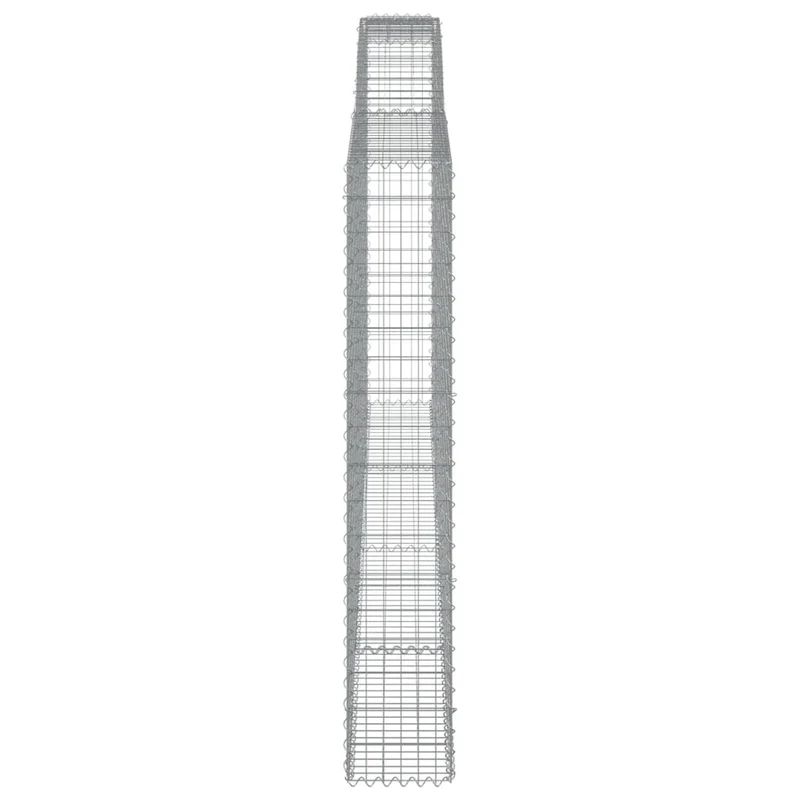 Cestas De Gaviones 4 Uds Forma De Arco Hierro 400x30x180/200 Cm