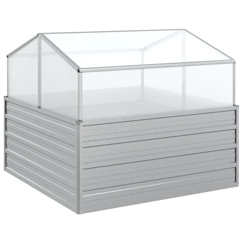 Arriate Con Invernadero Plateado 100x100x85 Cm