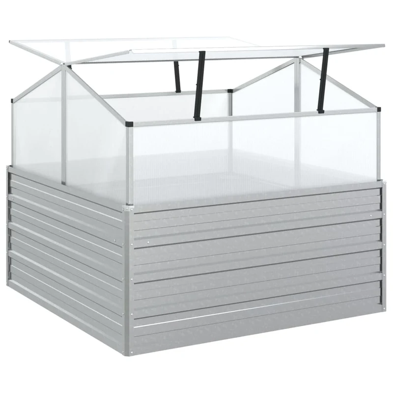 Arriate Con Invernadero Plateado 100x100x85 Cm