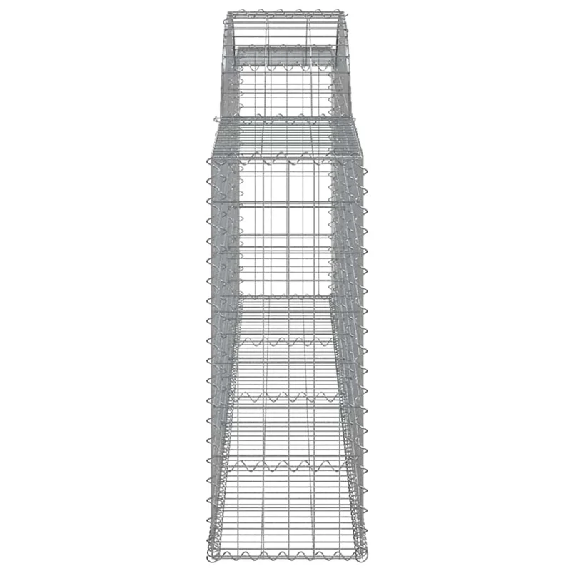 Cestas De Gaviones 7 Uds Forma De Arco Hierro 300x30x80/100 Cm