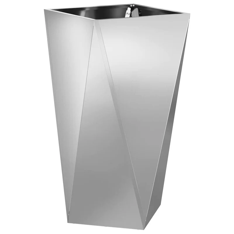 Jardinera Plateado 40 X 40 X 75 Cm Acero Galvanizado