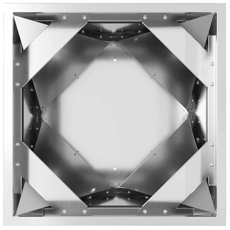 Jardinera Plateado 40 X 40 X 75 Cm Acero Galvanizado