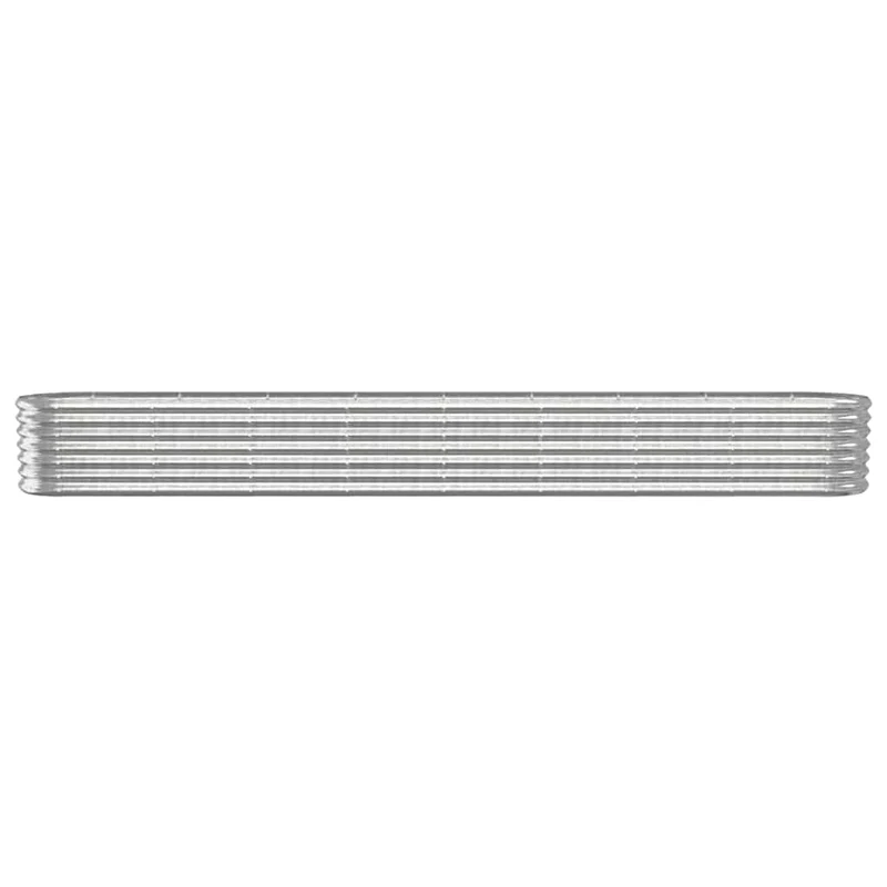 Jardinera Arriate Acero Galvanizado Plata 332x40x36 Cm