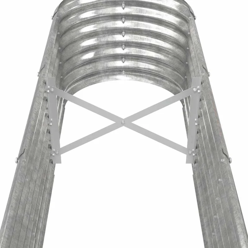 Jardinera Arriate Acero Galvanizado Plata 332x40x36 Cm