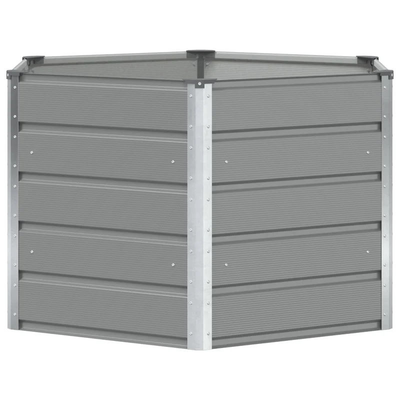 Jardinera Gris Claro 129 X 129 X75 Cm Acero