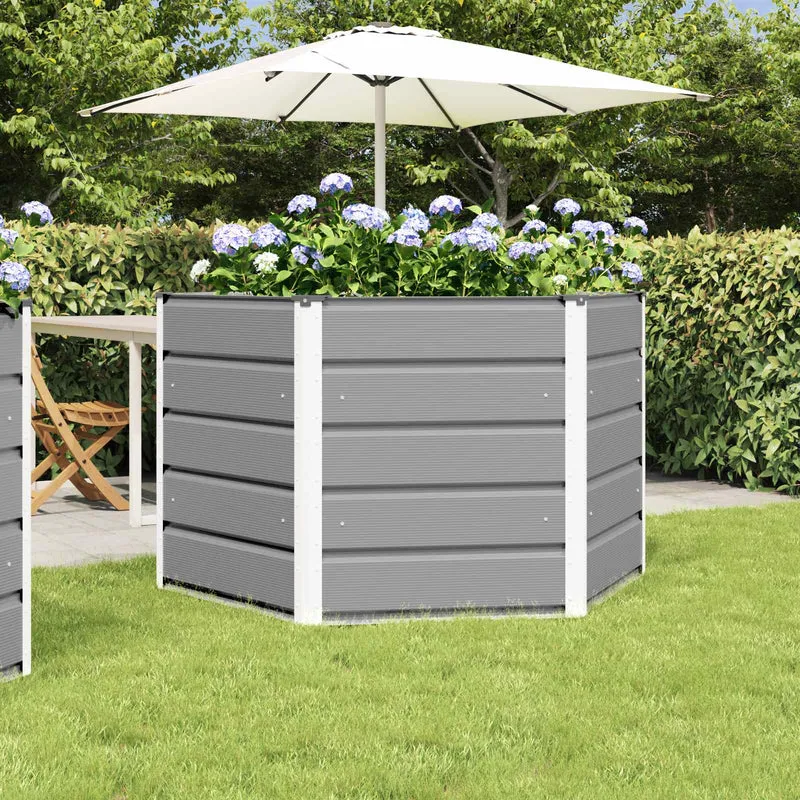 Jardinera Gris Claro 129 X 129 X75 Cm Acero