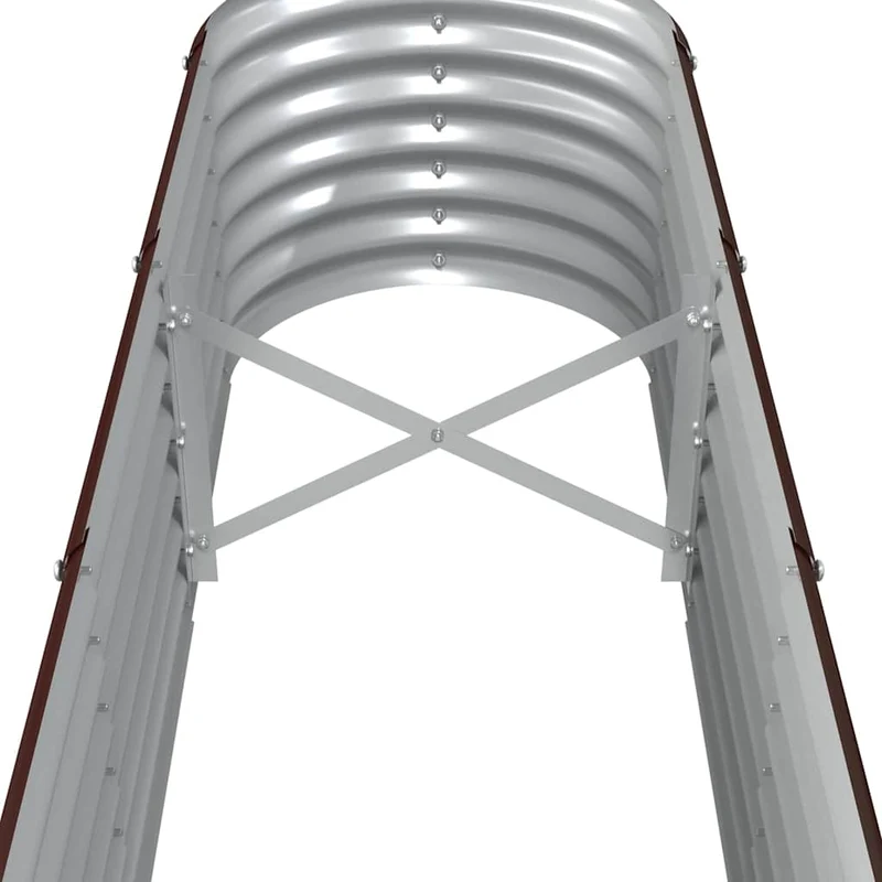 Jardinera Arriate Acero Galvanizado Marrón 332x40x36 Cm
