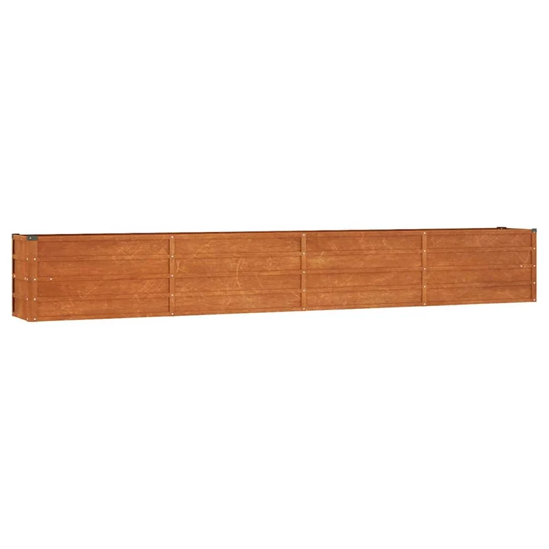 Arriate Oxidado De Acero Corten 320x40x45 Cm