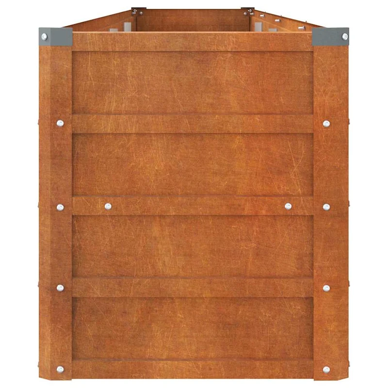 Arriate Oxidado De Acero Corten 320x40x45 Cm