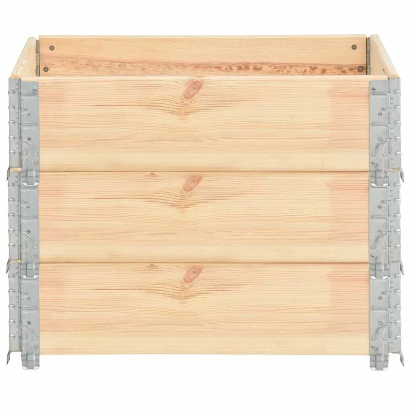 Arriates De Madera Maciza De Pino 3 Unidades 60x80 Cm