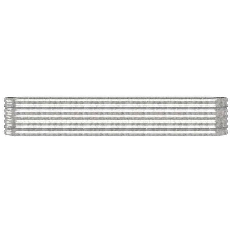 Jardinera Arriate Acero Galvanizado Plata 224x40x36 Cm