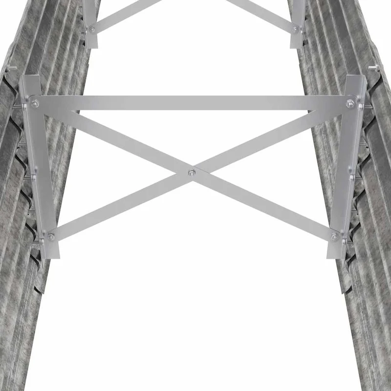 Jardinera Arriate Acero Galvanizado Plata 224x40x36 Cm
