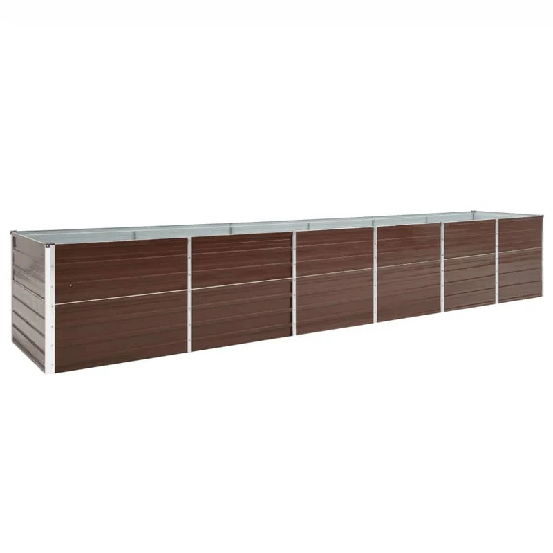 Arriate De Jardín De Acero Galvanizado Marrón 480x80x77 Cm