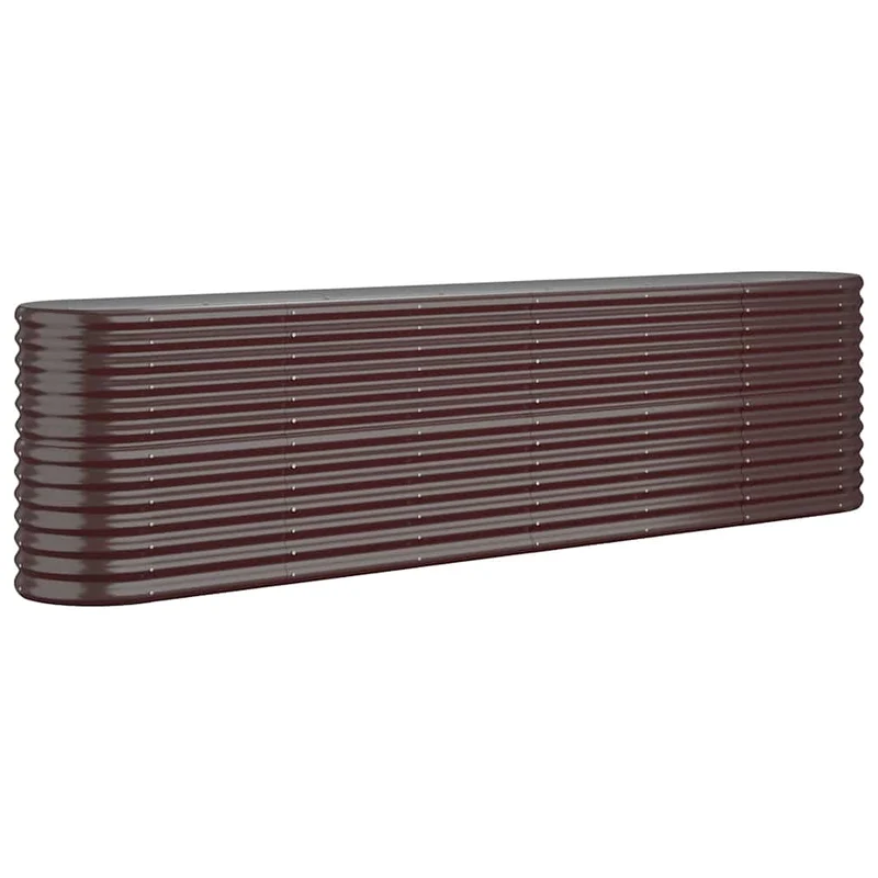 Jardinera Arriate Acero Galvanizado Marrón 260x40x68 Cm