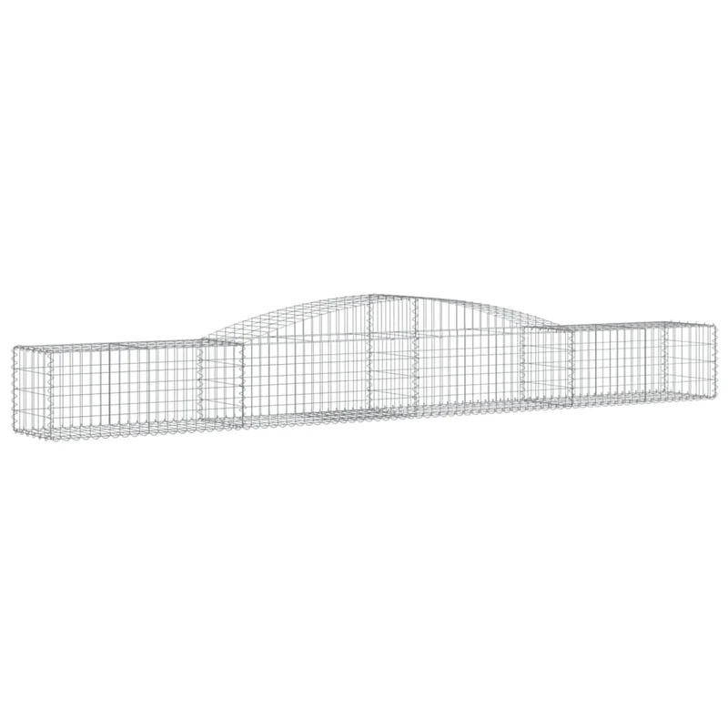 Cestas De Gaviones 4 Uds Forma De Arco Hierro 400x50x40/60 Cm