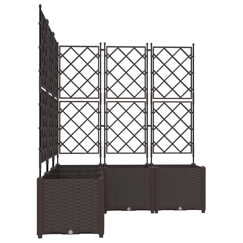 Macetero De Jardín 5 Uds. Marrón 120 X 120 X 143 Cm Pp