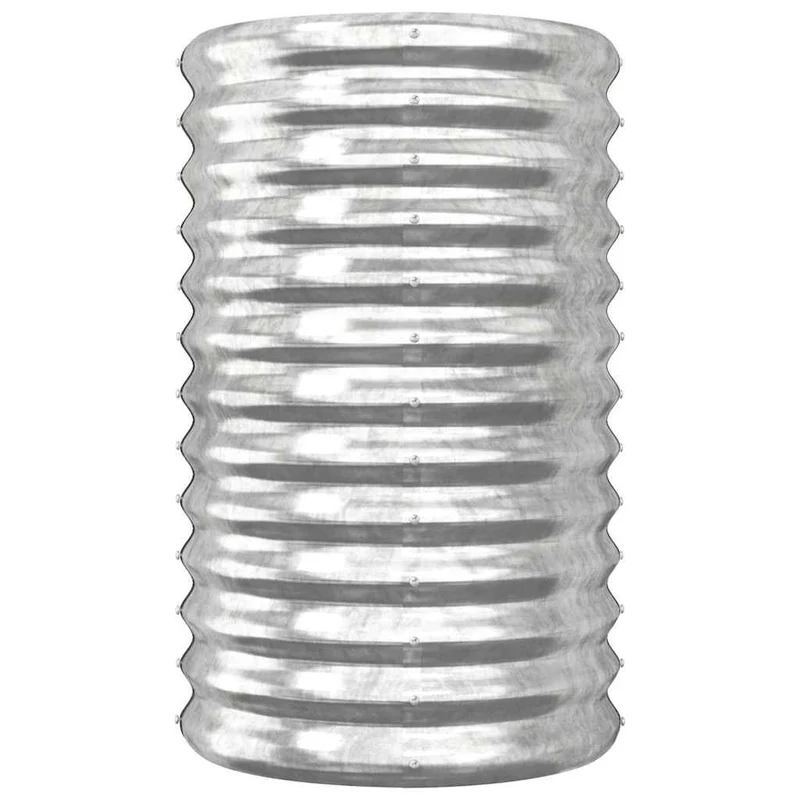 Jardinera De Acero Galvanizado Plateado 40x40x68 Cm