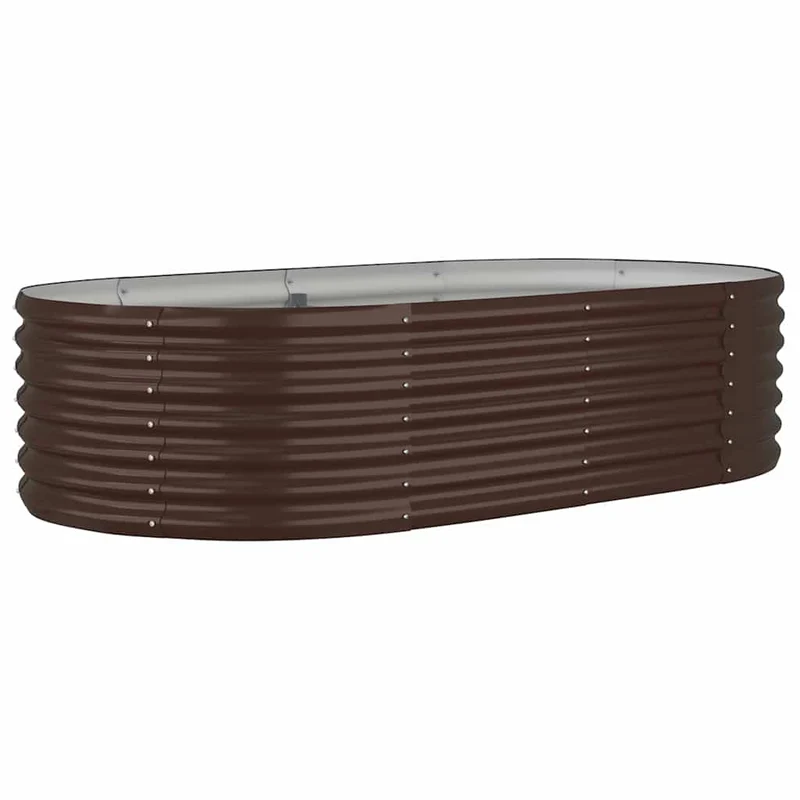 Jardinera Arriate Acero Galvanizado Marrón 152x80x36 Cm