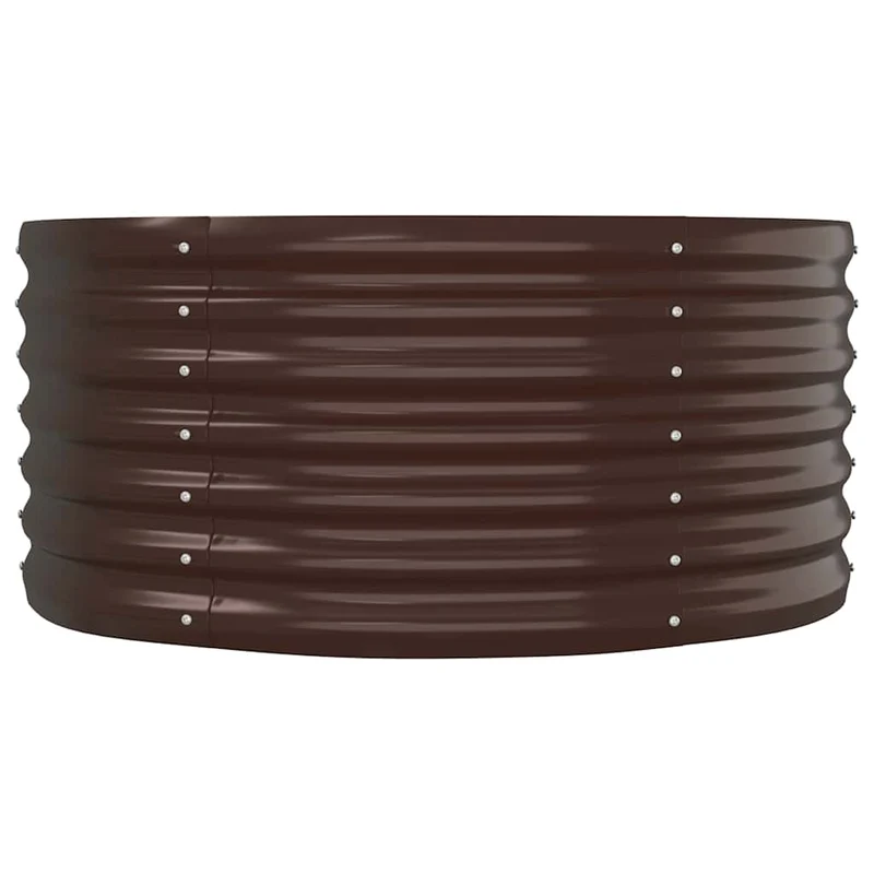 Jardinera Arriate Acero Galvanizado Marrón 152x80x36 Cm