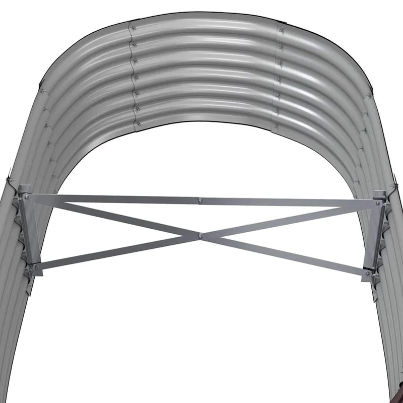 Jardinera Arriate Acero Galvanizado Marrón 152x80x36 Cm
