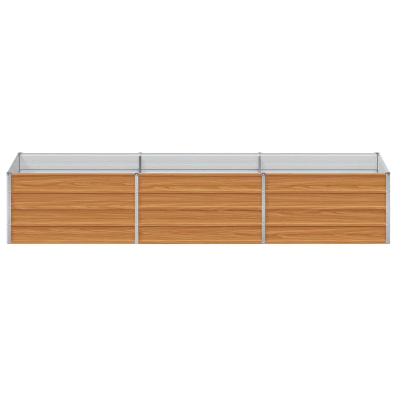 Arriate Elevado Marrón Claro 240 X 80 X 45 Cm Acero Galvanizado