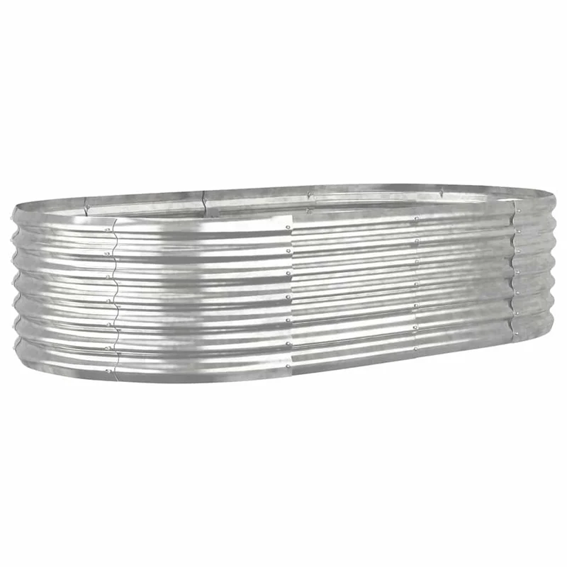 Jardinera Arriate Acero Galvanizado Plata 152x80x36 Cm